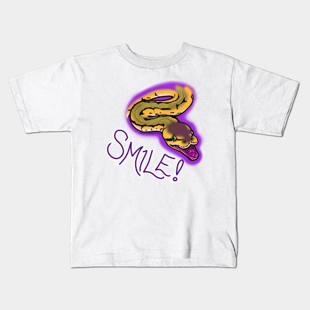 Smiling Lemonblast Ball Python 2 Kids T-Shirt by CelticDragoness